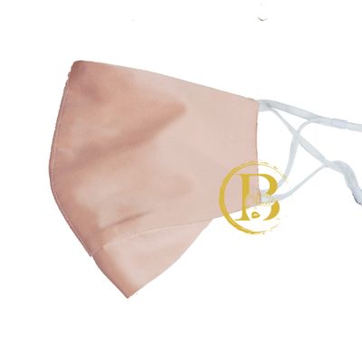 Luxury Silk Masks 100% Mulberry Silk Face Masks with Nose Wire and Guard for Everyday - Masquerade Ball Party - Formal - Prom (Dusty Pink)