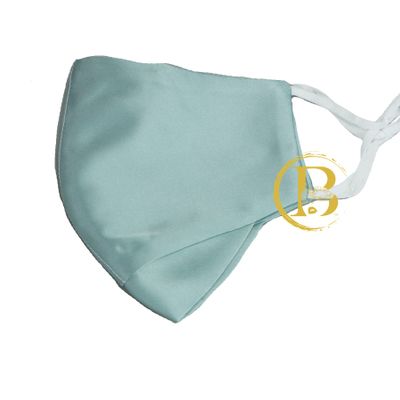 Luxury Silk Masks 100% Mulberry Silk Face Masks with Nose Wire and Guard for Everyday - Masquerade Ball Party - Formal - Prom (Summer Mint)