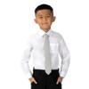 Spring Notion Boys' Linen Blend Zipper Necktie Grey Large view 4