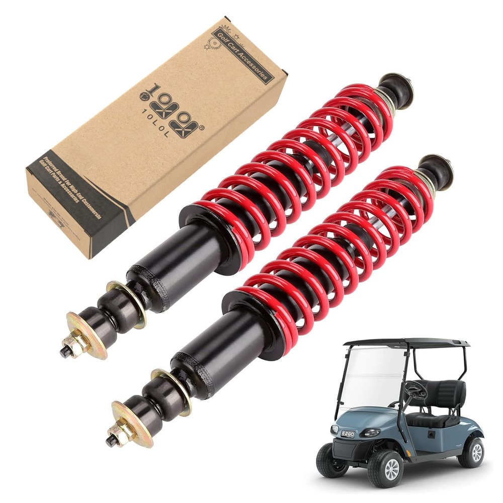 10L0L Golf Cart Front/Rear Coil Over Heavy Duty Shock Absorber Spring for EZGO TXT/Medalist 1994-up Newer Gas or Electric, Replaces OEM# 70630-G01 76418-G01