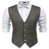 COOFANDY Men's Western Vest Suede Cowboy Vest Casual Slim Fit Waistcoat view 1