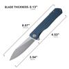 Petrified fish G10 handle D2 steel blade 2CR13 liner ball bearing flipper folding knife camping hunting EDC pocket tool PF818 (Gray, Stonewash) view 3