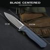 Petrified fish G10 handle D2 steel blade 2CR13 liner ball bearing flipper folding knife camping hunting EDC pocket tool PF818 (Gray, Stonewash) view 4