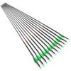 24pc ID 4.2mm .165" Custom Length 22-32 Inch Carbon Arrows Spine 300 350 400 500 600 700 800 900 1000 1100 1300 1500 1800 Target Practice & Hunting Arrow Rotatable Nock for Recurve Bow Compound Bow view 2