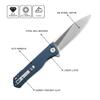 Petrified fish G10 handle D2 steel blade 2CR13 liner ball bearing flipper folding knife camping hunting EDC pocket tool PF818 (Gray, Satin) view 2