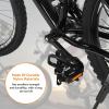 1 Pair Bike Pedals, Bike Pedals with Toe Cages Road Bicycle Toe Clip Cages Adjustable Bicycle Clips Straps for Wide Shoes Indoor Outdoor Cycling view 4