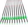 24pc ID 4.2mm .165" Custom Length 22-32 Inch Carbon Arrows Spine 300 350 400 500 600 700 800 900 1000 1100 1300 1500 1800 Target Practice & Hunting Arrow Rotatable Nock for Recurve Bow Compound Bow view 1