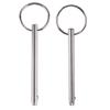 2 Pack Quick Release Pin, Diameter 3/16"(4.8mm), Overall Length 2-1/2"(65mm), Usable Length 2"(51mm), Full 316 Stainless Steel, Bimini Top Pin, Marine Hardware view 2