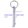 2 Pack Quick Release Pin, Diameter 3/16"(4.8mm), Overall Length 2-1/2"(65mm), Usable Length 2"(51mm), Full 316 Stainless Steel, Bimini Top Pin, Marine Hardware view 4