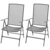 FAMIROSA Stackable Garden Chairs 2 pcs Steel Gray view 1
