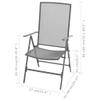 FAMIROSA Stackable Garden Chairs 2 pcs Steel Gray view 2