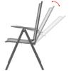 FAMIROSA Stackable Garden Chairs 2 pcs Steel Gray view 3