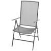 FAMIROSA Stackable Garden Chairs 2 pcs Steel Gray view 4
