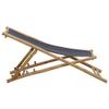 FAMIROSA Deck Chair Bamboo and Canvas Dark Gray view 4