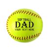 Ballstars Personalized Custom Softball with Base for Dad from Daughter, Son, Kids | Customized Baseball with Name or Text Gift for Fathers Day view 1