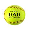 Ballstars Personalized Custom Softball with Base for Dad from Daughter, Son, Kids | Customized Baseball with Name or Text Gift for Fathers Day view 2