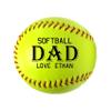 Ballstars Personalized Custom Softball with Base for Dad from Daughter, Son, Kids | Customized Baseball with Name or Text Gift for Fathers Day view 3