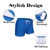 COOFANDY Mens Solid Swim Suits Square Leg Swim Shorts Basic Swimwear with Mesh Liner Sky Blue L view 4