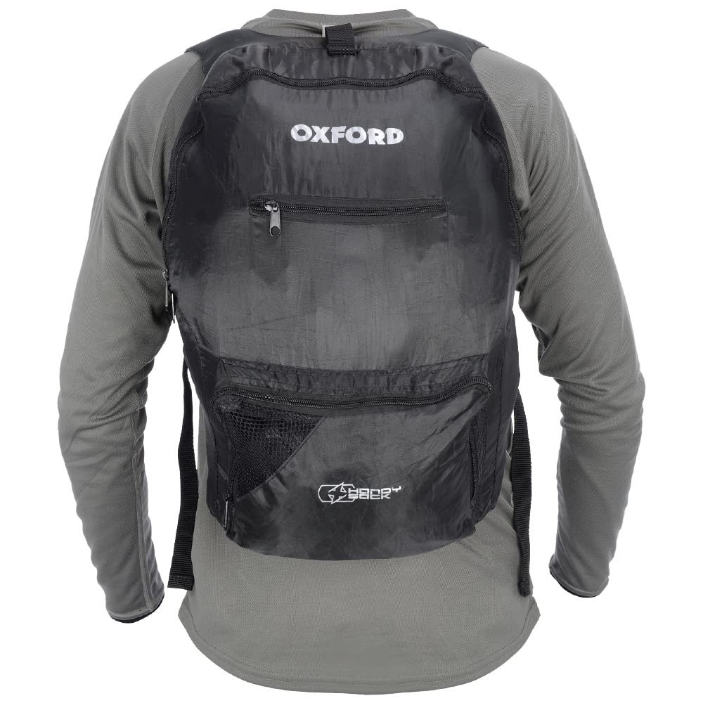 Automotive Oxford - Handy Sack, 15L (3.96 Gal.) Backpack, Foldaway to 6" x 6", Black