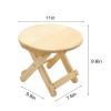 phsmoo Footstool Camping Stool Solid Wood Pine Portable Folding Outdoor Stool Suitable for Indoor and Outdoor view 3