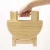 phsmoo Footstool Camping Stool Solid Wood Pine Portable Folding Outdoor Stool Suitable for Indoor and Outdoor view 4