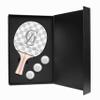 Infusion Table Tennis Paddle and Balls Gift Box Set (Gray/White Checkerboard Design) view 1