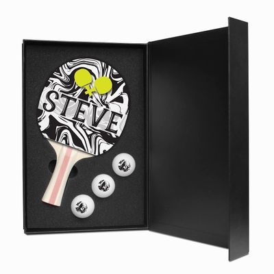 Infusion Table Tennis Paddle and Balls Gift Box Set (Steve Design)