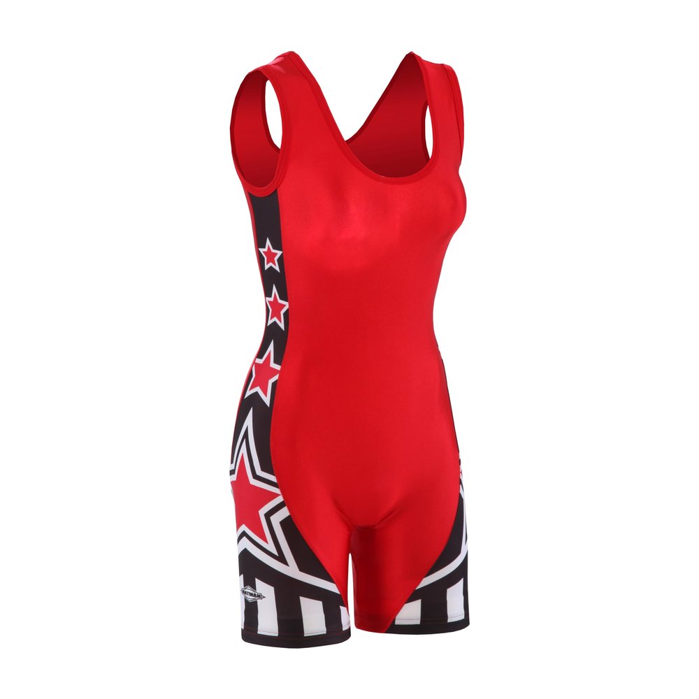 Matman USA The Athens Women's Wrestling Singlet (Red, XX-Large)