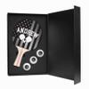 Ping Pong Paddle and Balls Boxed Gift Set (Vintage Flag Design) view 1