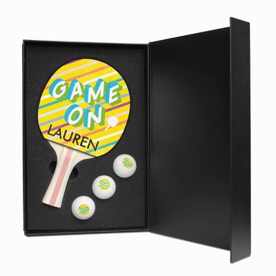 Infusion Ping Pong Paddle and Balls Boxed Gift Set (Game On Design)