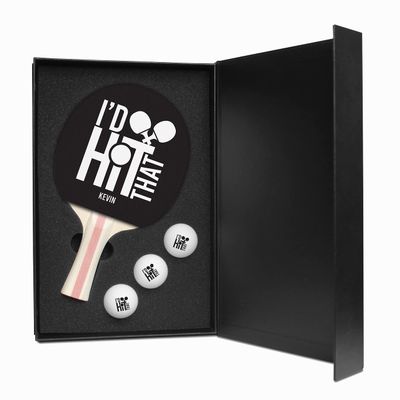 Infusion Table Tennis Paddle and Balls Gift Box Set (I'd Hit That Design)