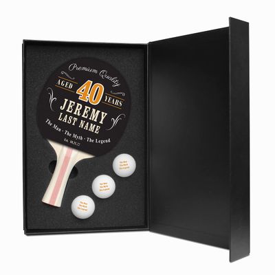 Infusion Table Tennis Paddle and Balls Gift Box Set (Premium Quality Birthday Design)