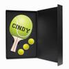 Ping Pong Paddle and Balls Boxed Gift Set (Tennis Ball Design) view 1