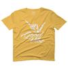 0013. Big Good Vibe Bones Hand Shaka Cool Vintage Hipster Graphic for Men T Shirt (Gold 2X-Large) view 1