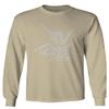 0013. Big Good Vibe Bones Hand Shaka Cool Vintage Hipster Graphic Men's Long Sleeve t Shirt (Beige 2X Large) view 1