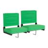 BizChair Set of 2 500 lb. Rated Lightweight Stadium Chair with Ultra-Padded Seat, Bright Green view 3