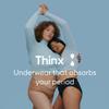 Thinx Thong Period Underwear | Menstrual Underwear | Period Panties Grey view 4