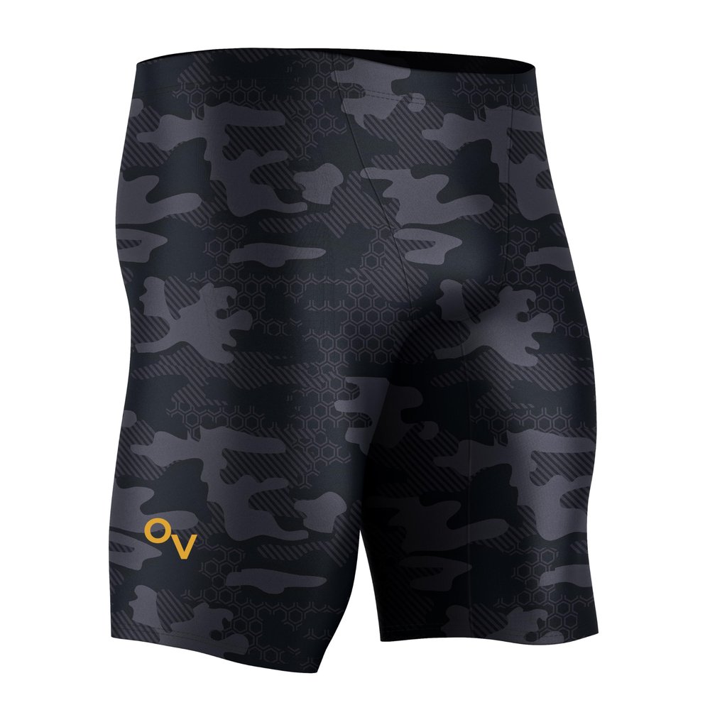 Onvous Men's Athletic Swim Jammers | Men's Jammer for Swimming | Size 28-38, Black, Camo