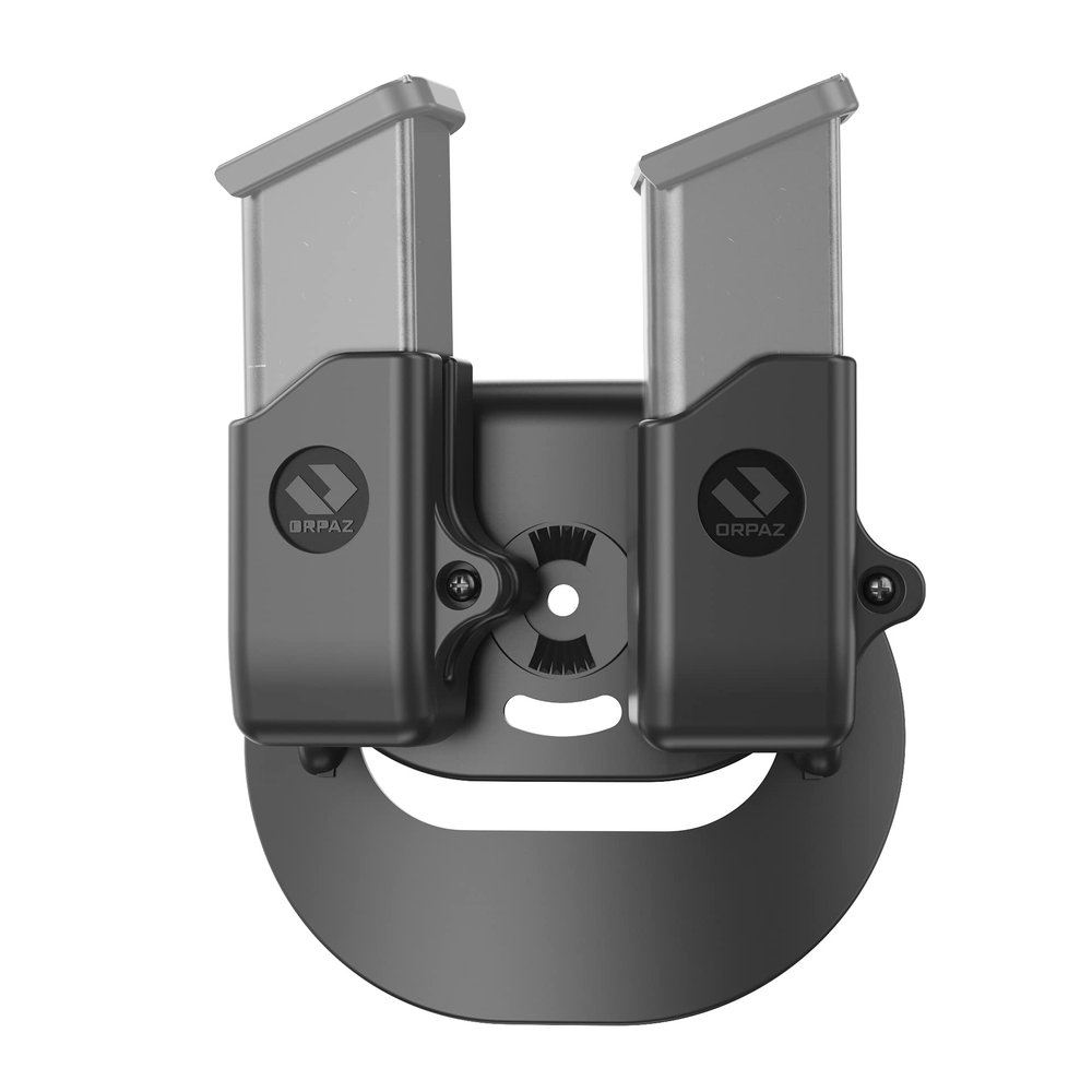 Orpaz Double Mag Pouch Compatible with Glock 42 Magazine Holster, Paddle Attachment