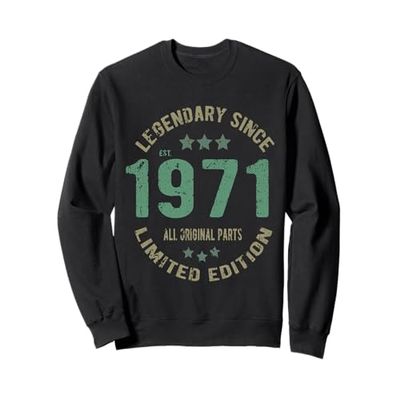 55 Year Old Bday Legend Since 1971 - Vintage 55th Birthday Sweatshirt