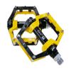 Black Yellow 528 shanmashi Mountain Bike MTB Pedals Aluminium Bicycle BMX Flat Pedal with Removable Non-Slip Studs 9/16 view 1