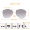 Freckles Mark Vintage Retro 70s Sunglasses for Women Men Classic Large Square Aviator Trendy Glasses (Transparent, Millimeters, 60) view 3
