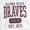 Alcorn State University Official Est. Date Unisex Adult T-Shirt, White, 5X-Large view 2