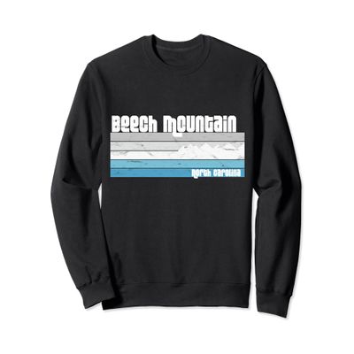 Beech Mountain North Carolina NC Retro Skiing Hiking Sweatshirt