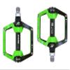 Black Green 528 shanmashi Mountain Bike MTB Pedals Aluminium Bicycle BMX Flat Pedal with Removable Non-Slip Studs 9/16 view 2