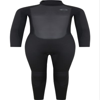 Typhoon Junior Storm3 3/2mm Back Zip Wetsuit - Black Graphite - Easy Stretch - Unisex - Flatlock Seam Construction