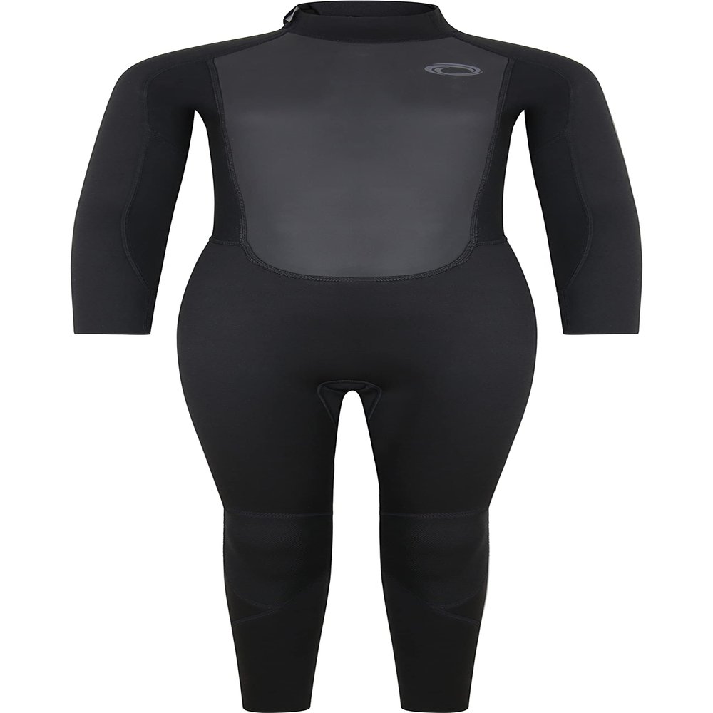 Typhoon Junior Storm3 3/2mm Back Zip Wetsuit - Black Graphite - Easy Stretch - Unisex - Flatlock Seam Construction