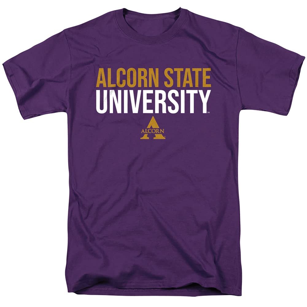 Alcorn State University Official Stacked Unisex Adult T-Shirt, Stacked, 4X-Large
