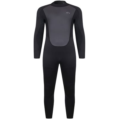 Typhoon Mens Storm3 3/2mm Back Zip Wetsuit - Black Graphite - Easy Stretch - Flatlock Seam Construction