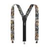 Spring Notion Men's Cotton Floral Suspenders, 41-Black/Mustard 48 Inch view 1
